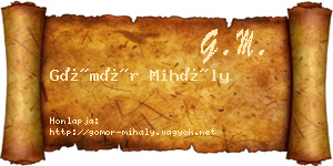 Gömör Mihály névjegykártya