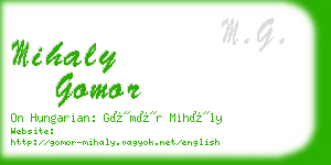 mihaly gomor business card